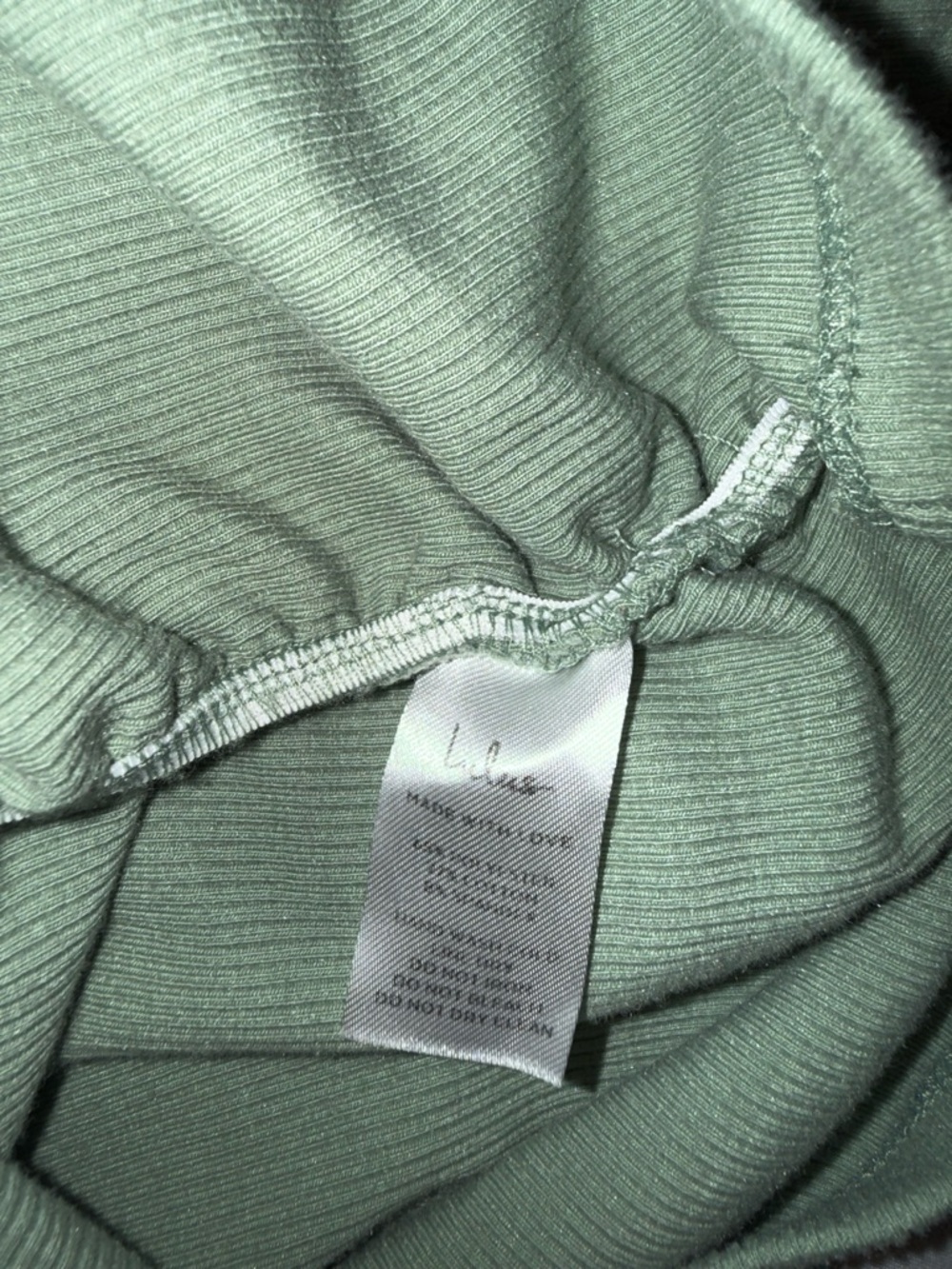 Lulu's One-Shoulder Sage Green Ribbed Tank Ruched Short Dress Size Large - Picture 11 of 16
